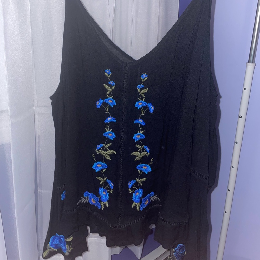 Cold Shoulder Long Sleeve Floral Shirt
